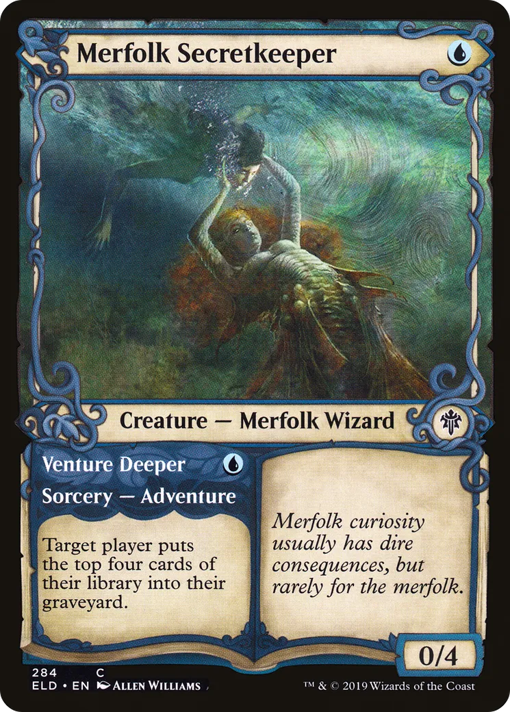 Gardienne des secrets ondins // Plus profondément — Throne of Eldraine — Magic: The Gathering