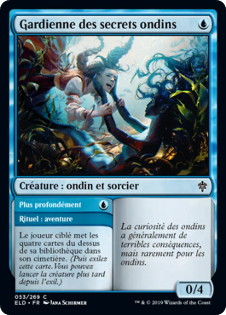 Gardienne des secrets ondins // Plus profondément — Throne of Eldraine — Magic: The Gathering