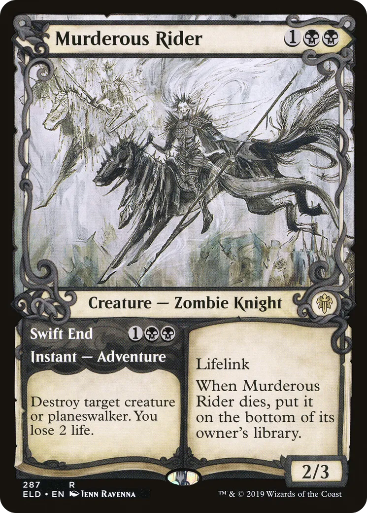 Cavalière meurtrière // Fin précipitée — Throne of Eldraine — Magic: The Gathering