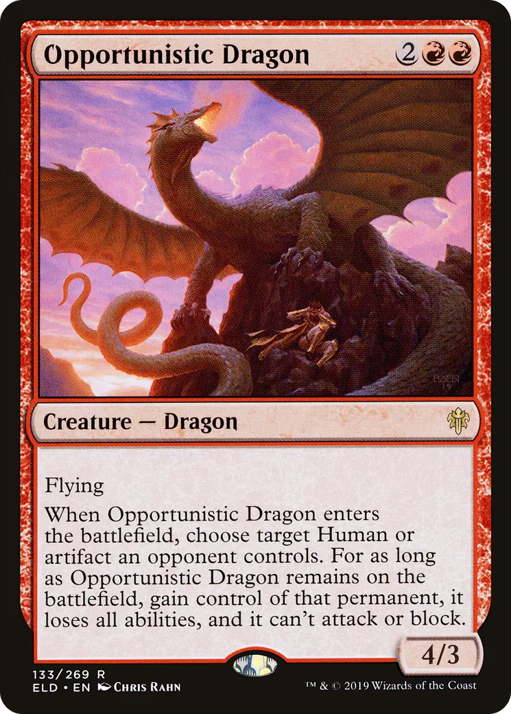 Opportunistic Dragon — Throne of Eldraine — Magic: The Gathering