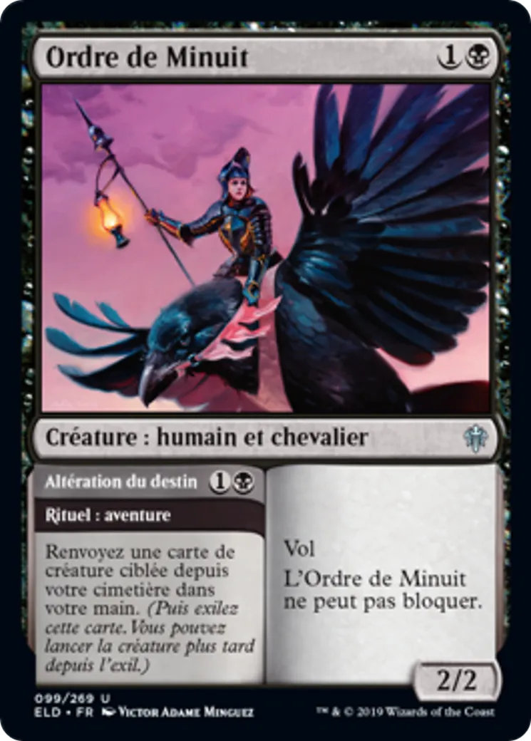 Ordre de Minuit // Altération du destin — Throne of Eldraine — Magic: The Gathering