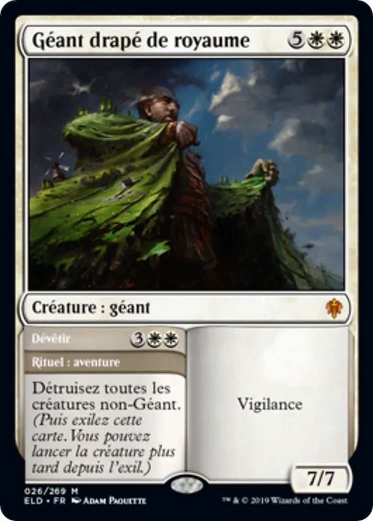 Géant drapé de royaume // Dévêtir — Throne of Eldraine — Magic: The Gathering