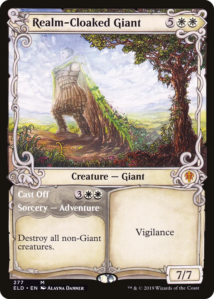 Realm-Cloaked Giant // Cast Off — Throne of Eldraine — Magic: The Gathering