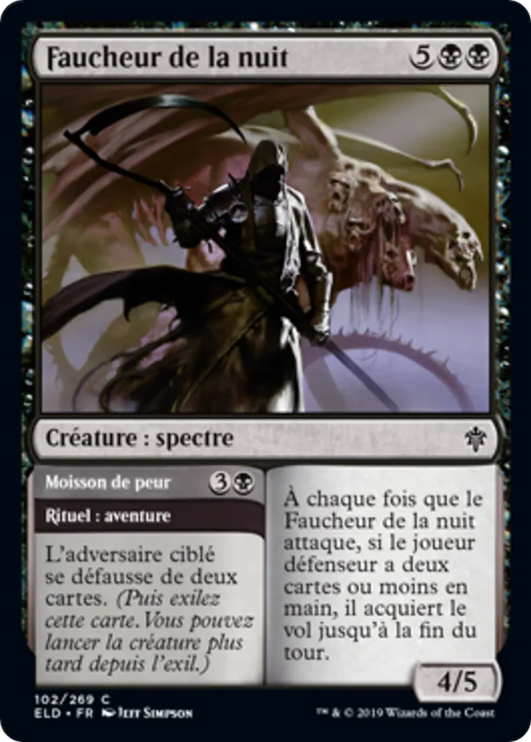 Faucheur de la nuit // Moisson de peur — Throne of Eldraine — Magic: The Gathering