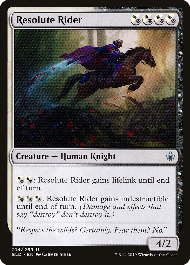 Resolute Rider — Throne of Eldraine — Magic: The Gathering