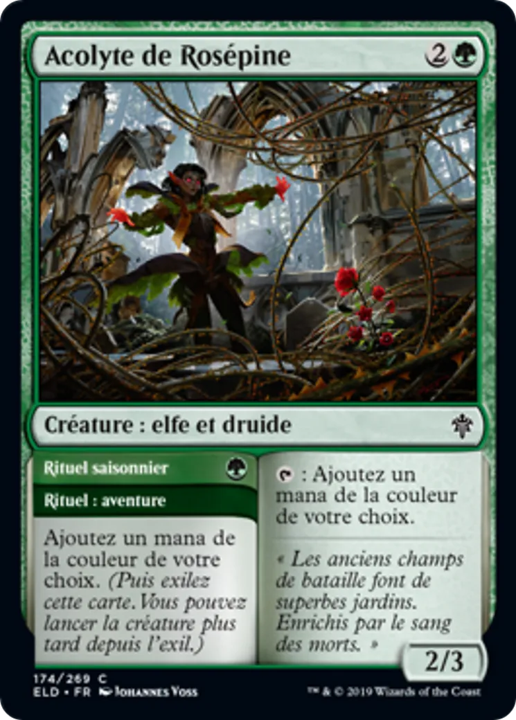 Acolyte de Rosépine // Rituel saisonnier — Throne of Eldraine — Magic: The Gathering