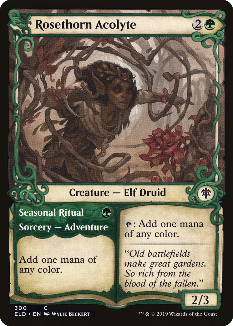 Acolyte de Rosépine // Rituel saisonnier — Throne of Eldraine — Magic: The Gathering