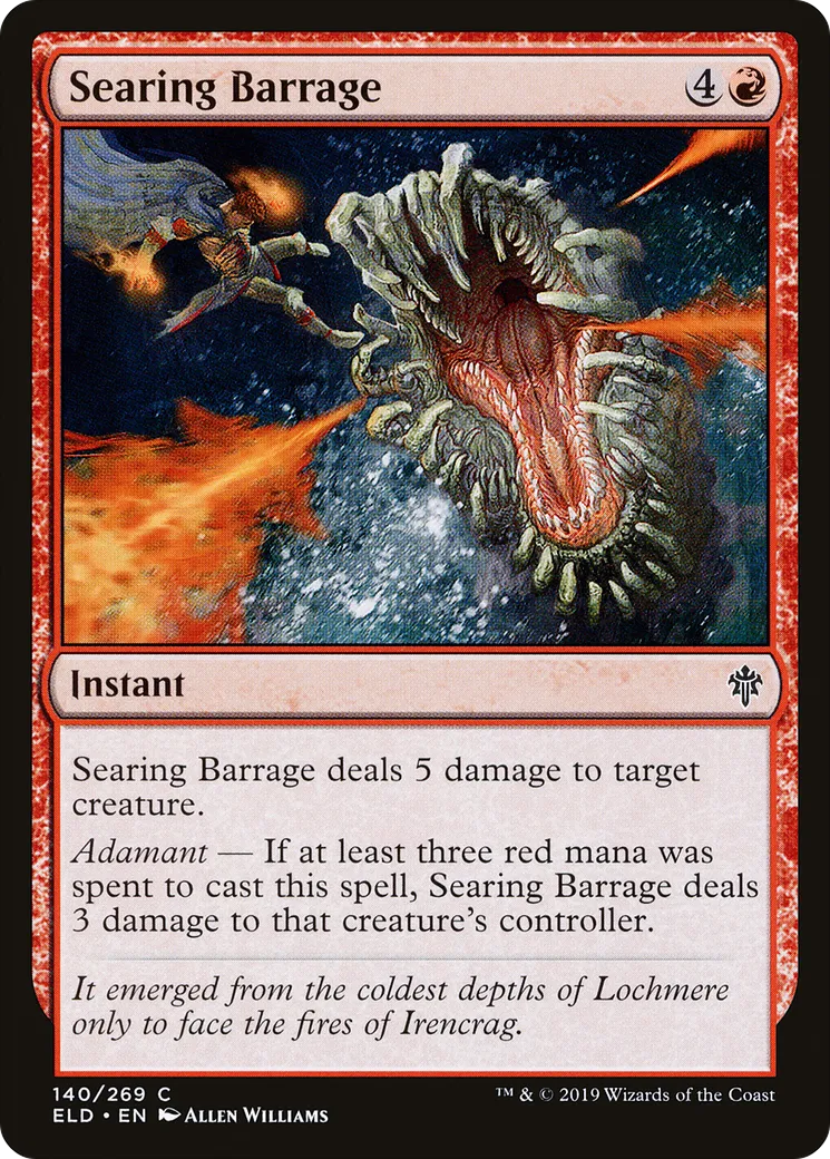 Barrage calcinant — Throne of Eldraine — Magic: The Gathering