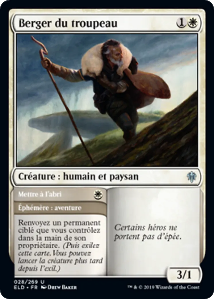 Berger du troupeau // Mettre à l'abri — Throne of Eldraine — Magic: The Gathering