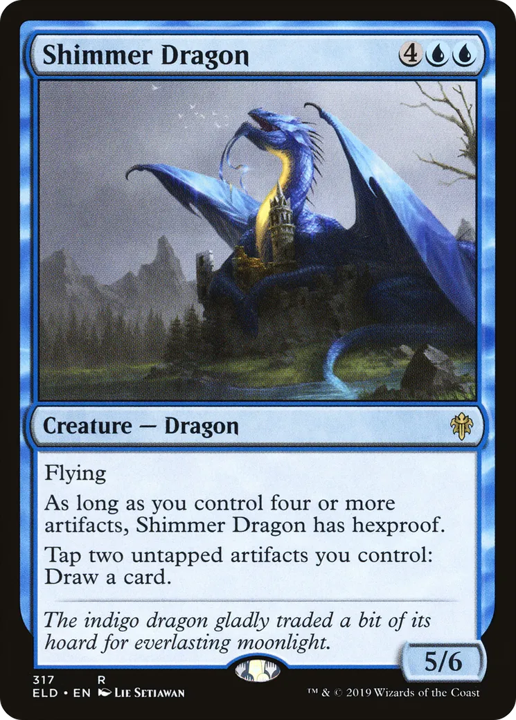 Shimmer Dragon from Throne of Eldraine - Magic: The Gathering