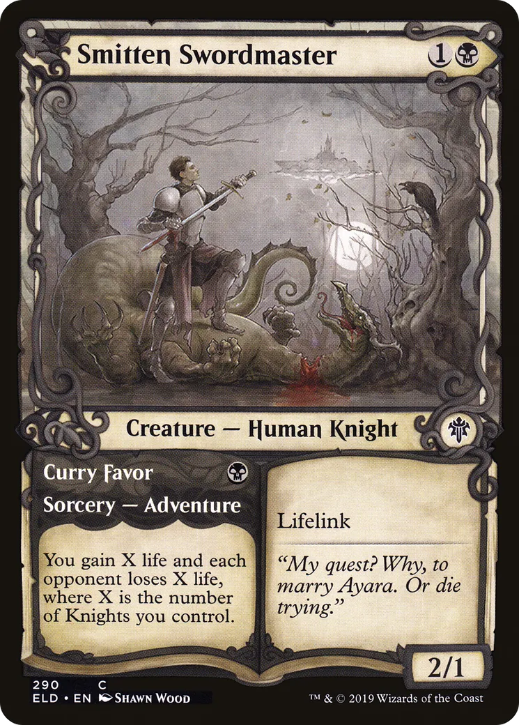 Maître d'épée amoureux // Bonnes grâces — Throne of Eldraine — Magic: The Gathering