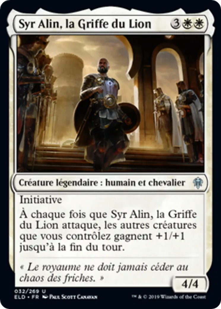 Syr Alin, la Griffe du Lion — Throne of Eldraine — Magic: The Gathering