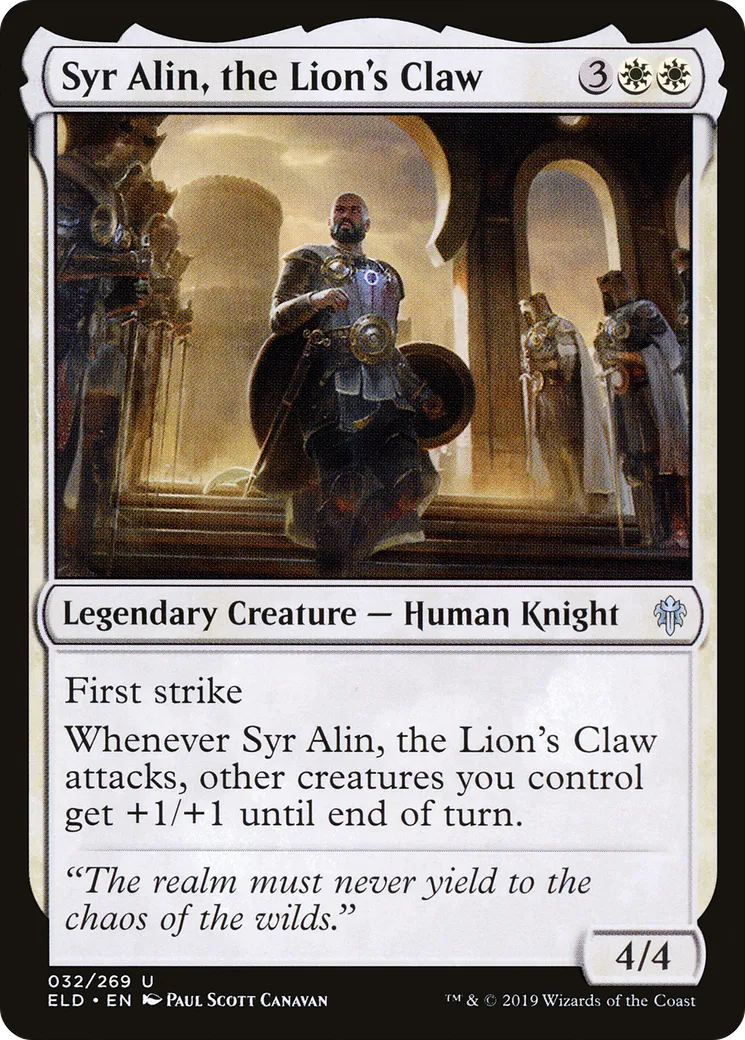 Syr Alin, the Lion's Claw — Throne of Eldraine — Magic: The Gathering