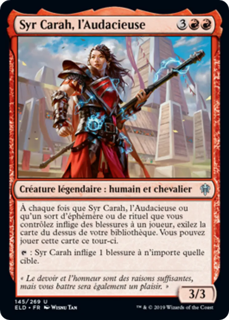 Syr Carah, l'Audacieuse — Throne of Eldraine — Magic: The Gathering
