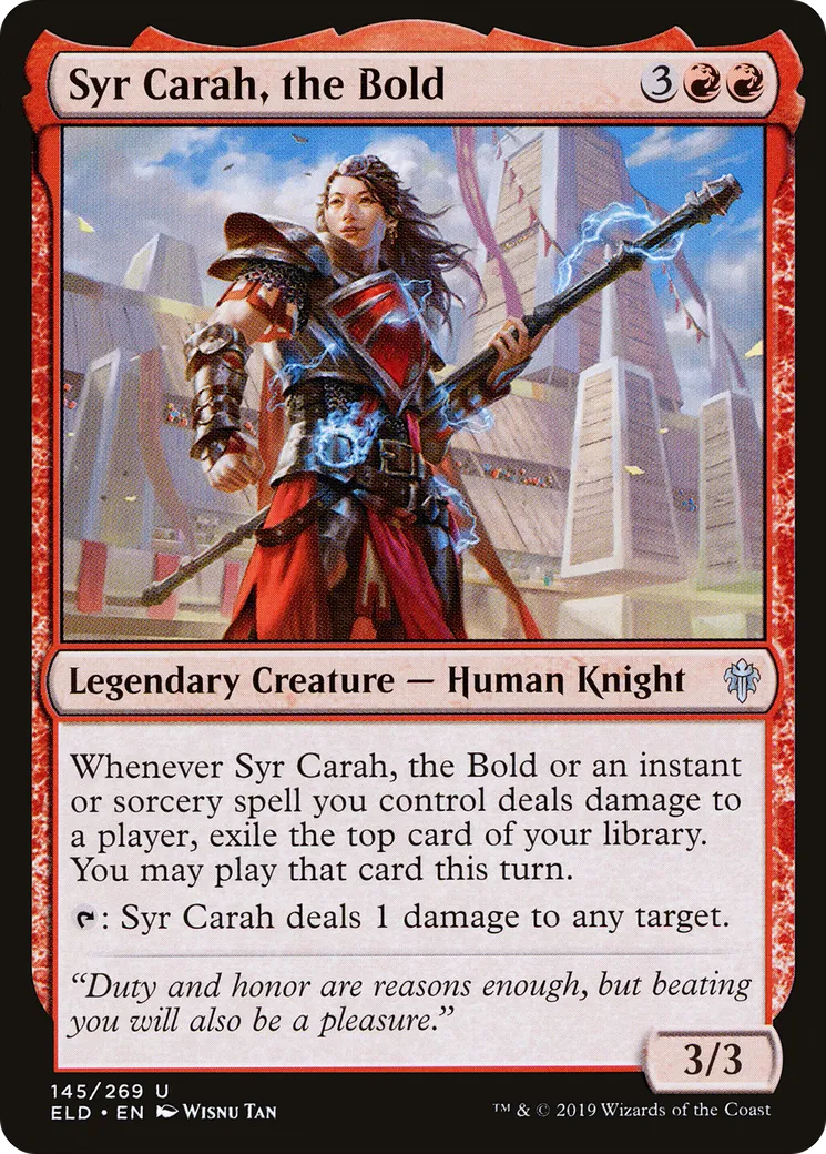 Syr Carah, the Bold — Throne of Eldraine — Magic: The Gathering