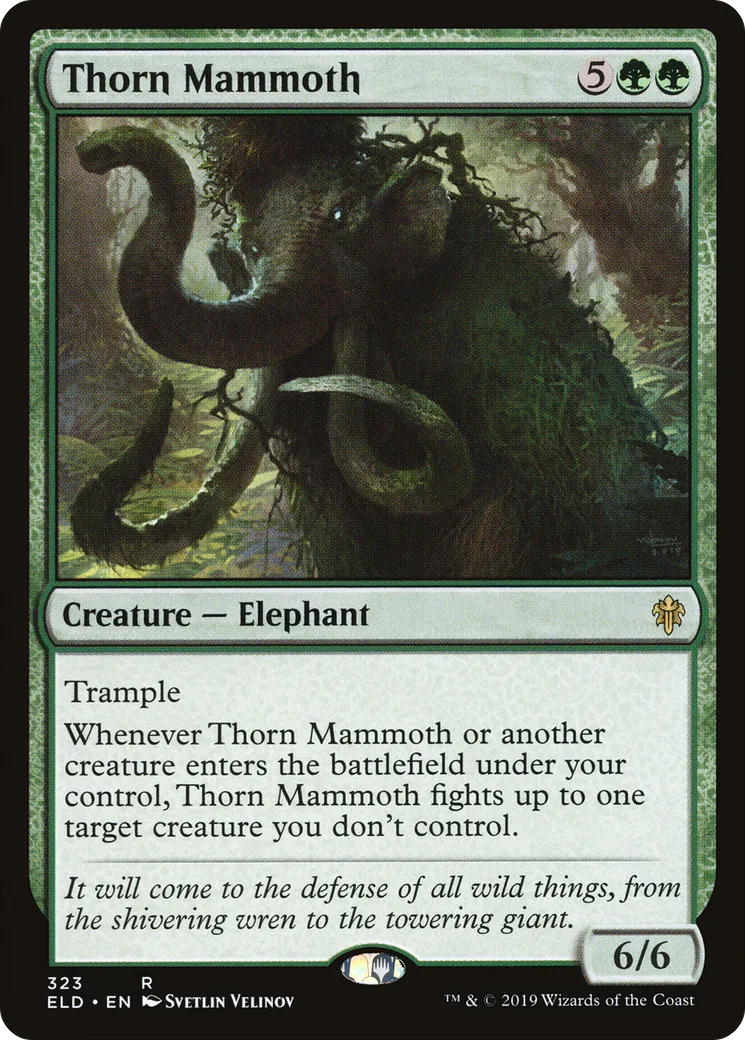 Thorn Mammoth — Throne of Eldraine — Magic: The Gathering