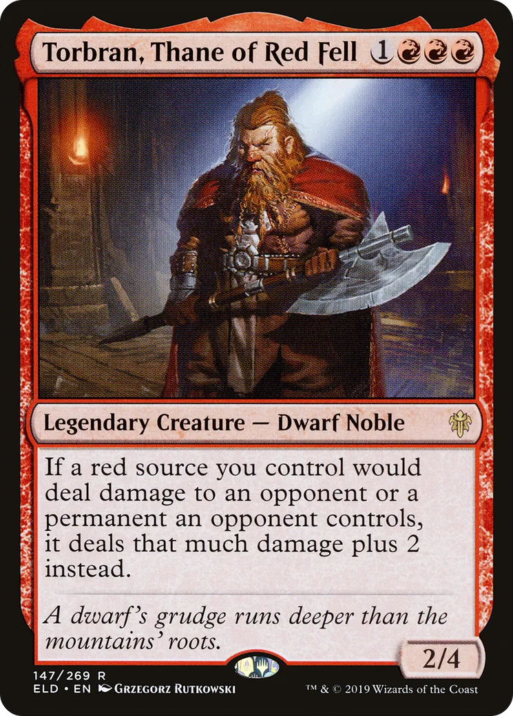Torbran, Thane of Red Fell from Throne of Eldraine - Magic: The Gathering