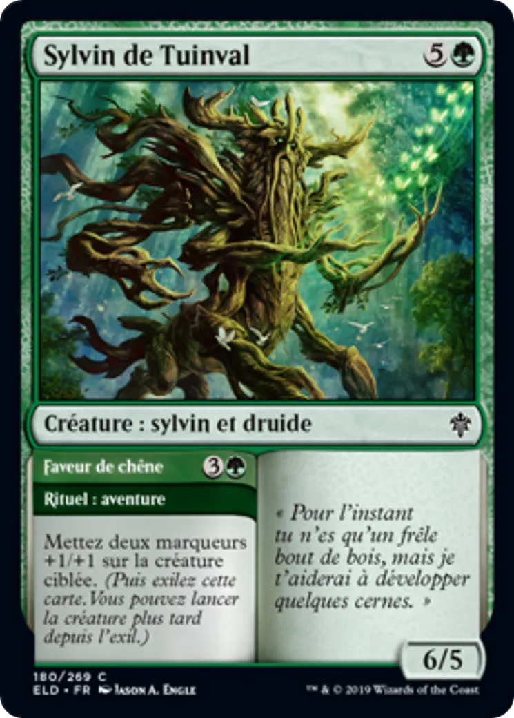 Sylvin de Tuinval // Faveur de chêne — Throne of Eldraine — Magic: The Gathering