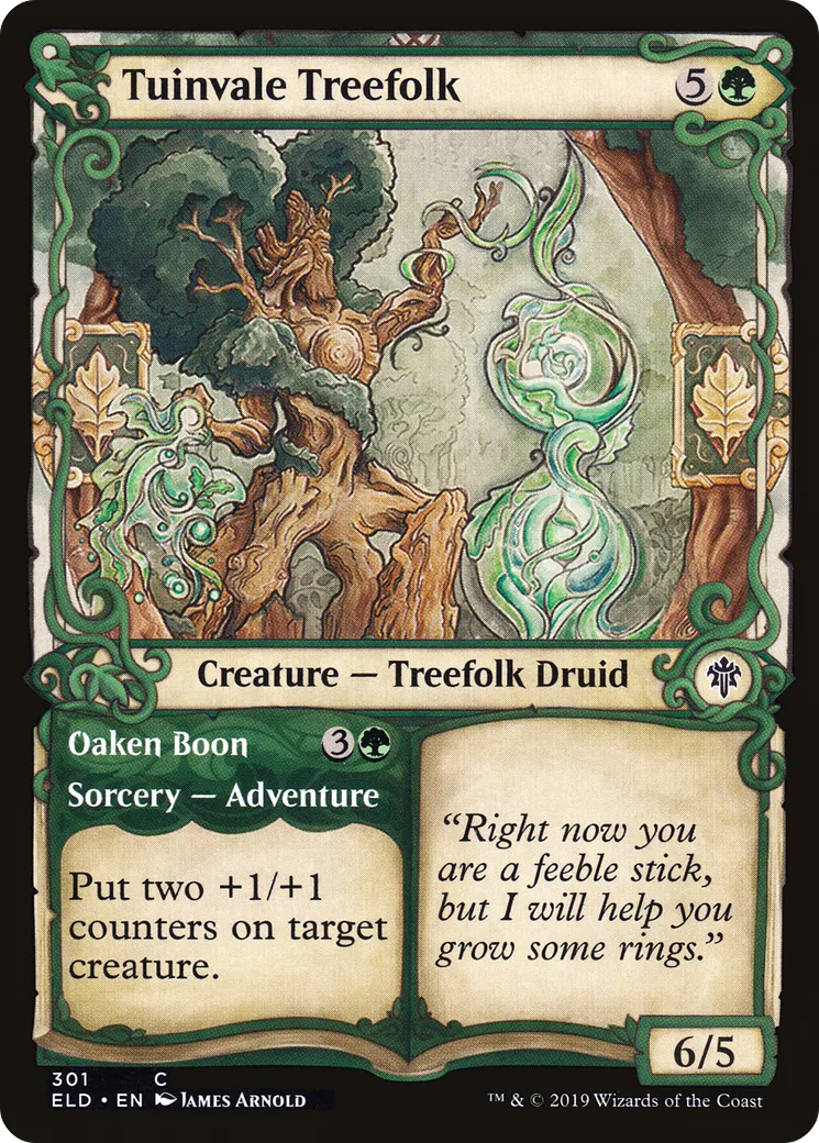 Tuinvale Treefolk // Oaken Boon — Throne of Eldraine — Magic: The Gathering