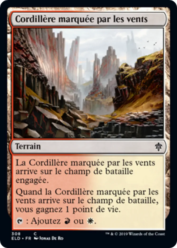 Cordillère marquée par les vents — Throne of Eldraine — Magic: The Gathering