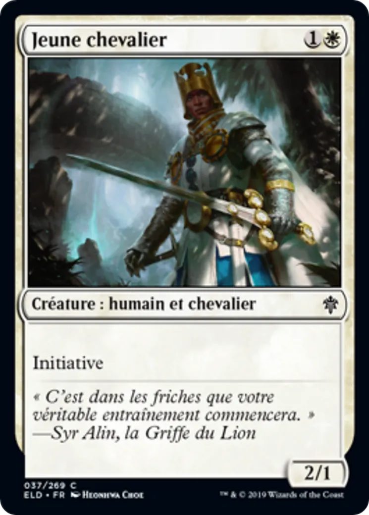Jeune chevalier — Throne of Eldraine — Magic: The Gathering