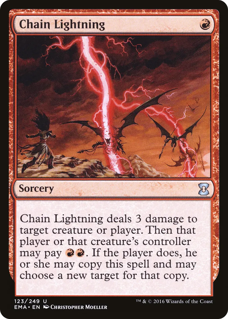 Chaîne d'éclairs from Eternal Masters - Magic: The Gathering