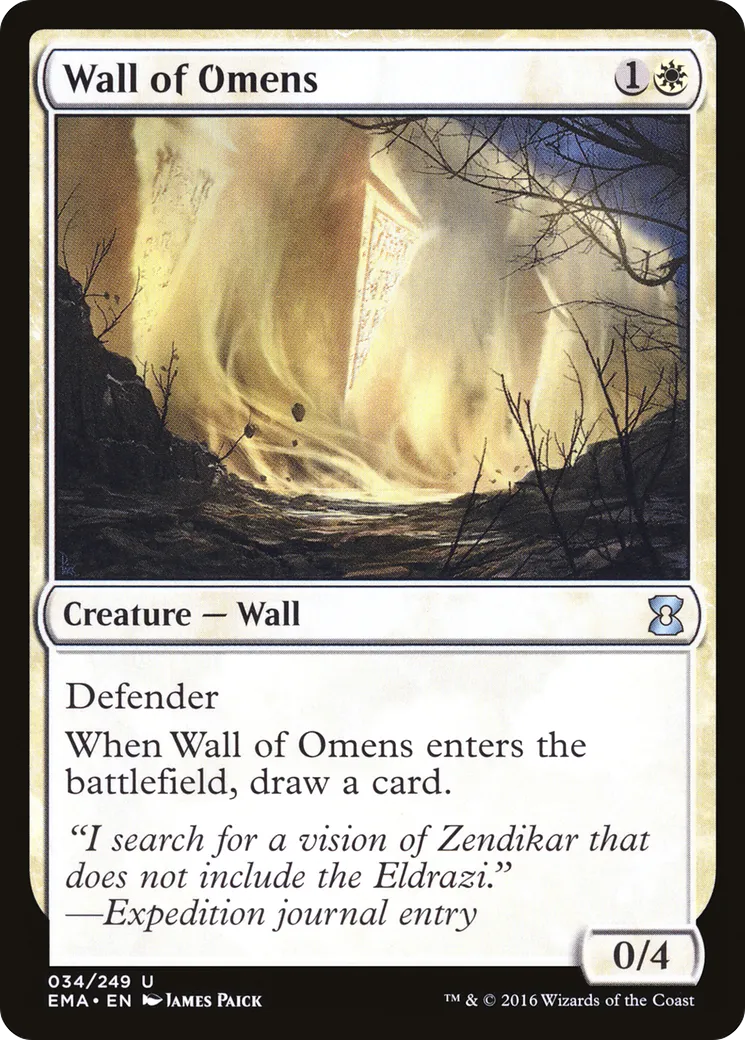 Wall of Omens — Eternal Masters — Magic: The Gathering
