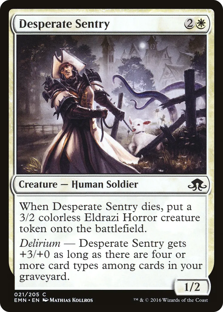 Desperate Sentry — Eldritch Moon — Magic: The Gathering