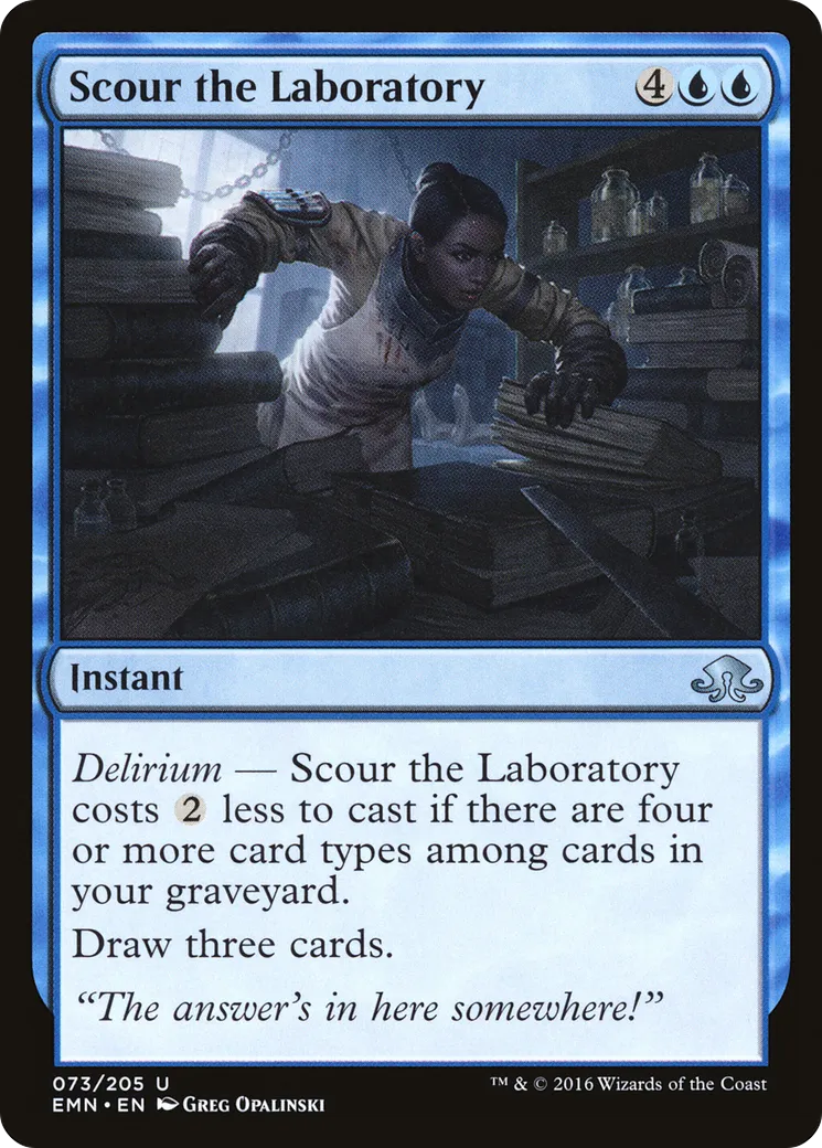 Scour the Laboratory — Eldritch Moon — Magic: The Gathering