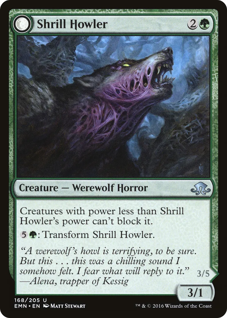 Hurleur strident // Chœur hurlant — Eldritch Moon — Magic: The Gathering