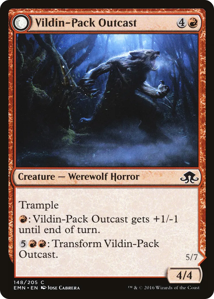 Vildin-Pack Outcast // Dronepack Kindred — Eldritch Moon — Magic: The Gathering