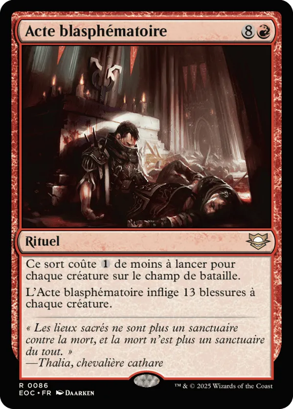 Acte blasphématoire — Edge of Eternities Commander — Magic: The Gathering