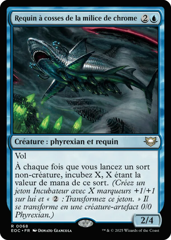 Requin à cosses de la milice de chrome — Edge of Eternities Commander — Magic: The Gathering