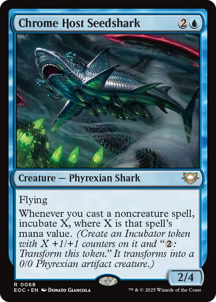 Requin à cosses de la milice de chrome — Edge of Eternities Commander — Magic: The Gathering