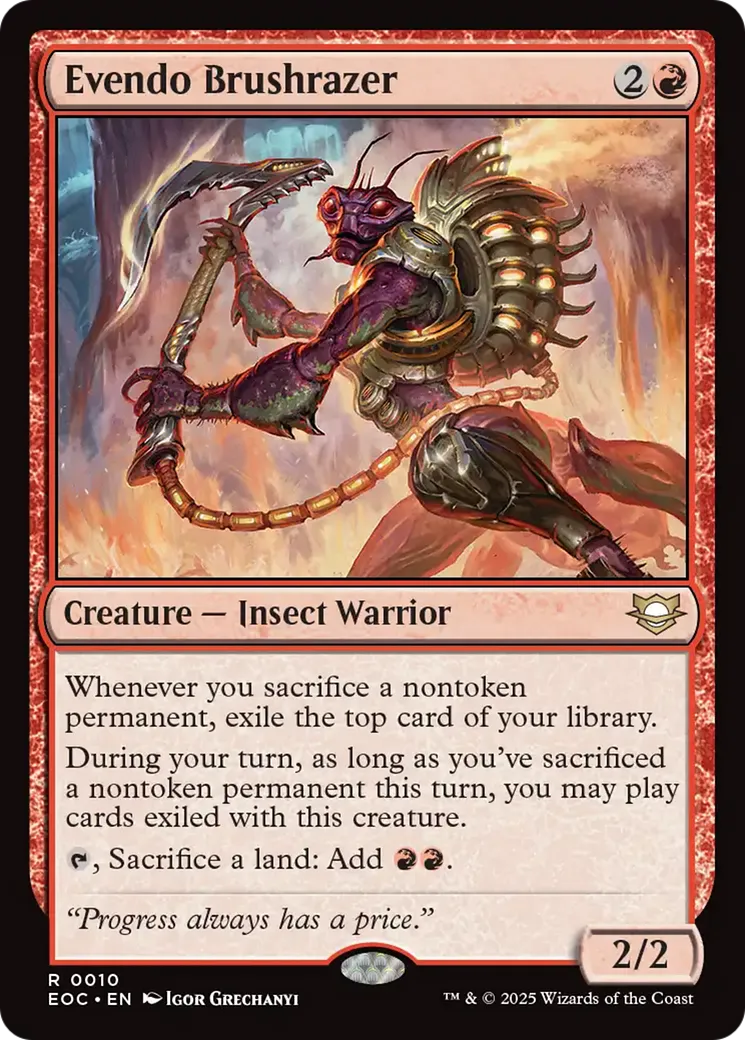 Evendo Brushrazer — Edge of Eternities Commander — Magic: The Gathering