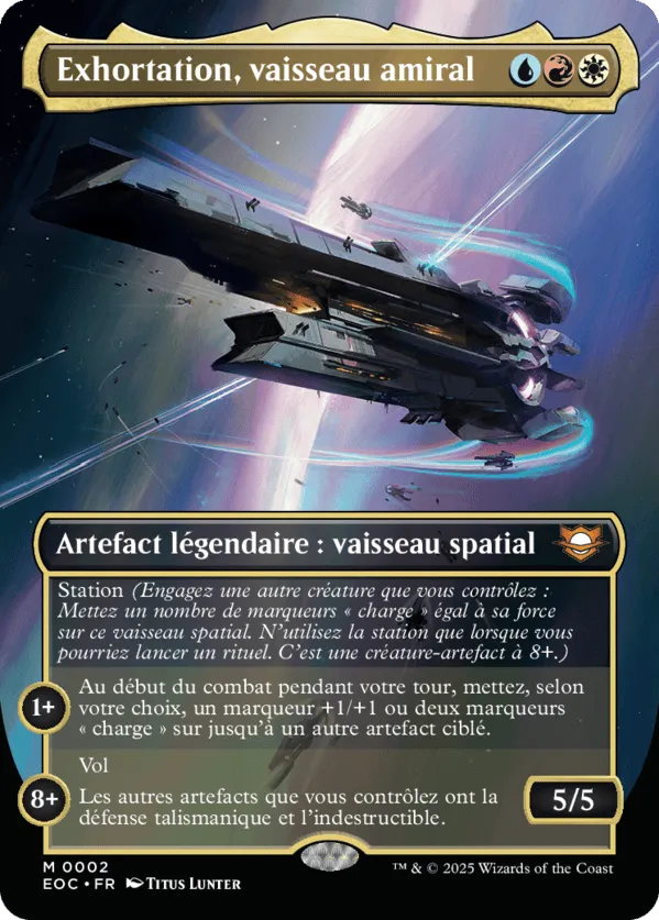 Exhortation, vaisseau amiral from Edge of Eternities Commander - Magic: The Gathering