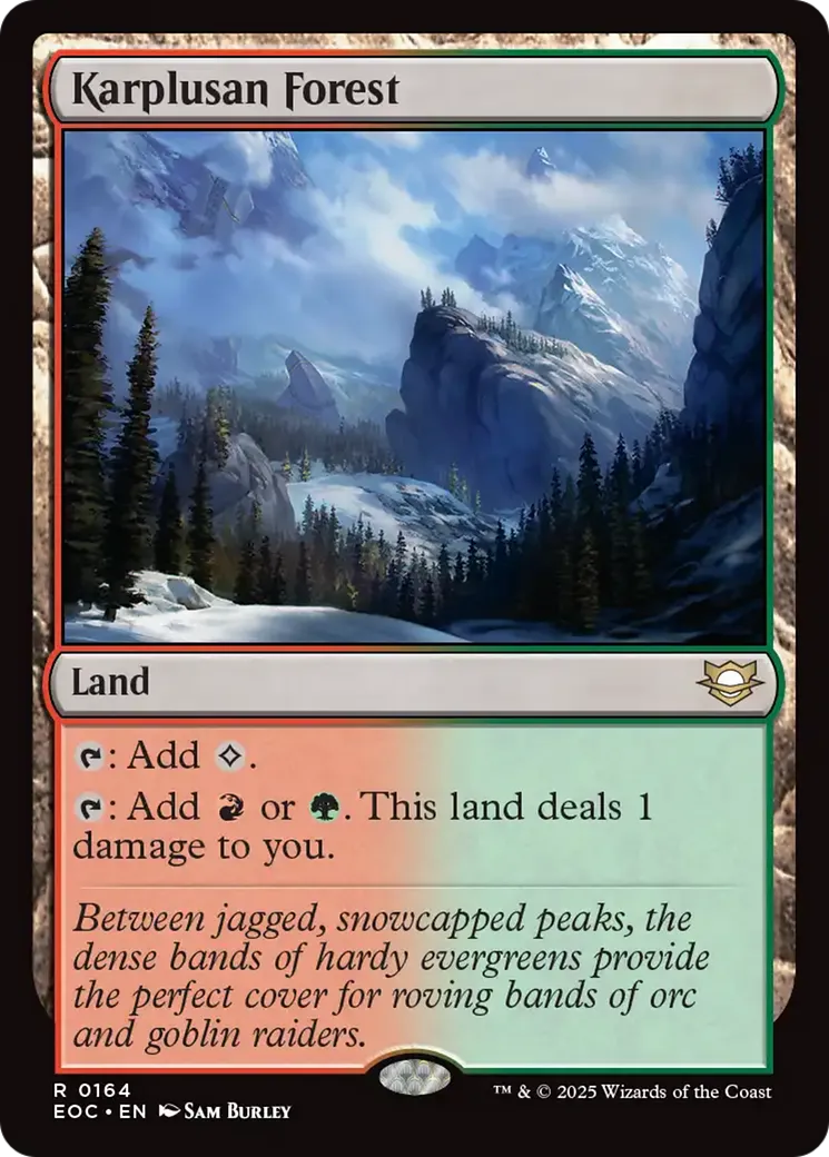 Karplusan Forest — Edge of Eternities Commander — Magic: The Gathering