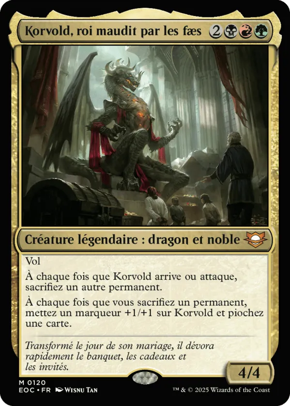 Korvold, roi maudit par les fæs — Edge of Eternities Commander — Magic: The Gathering