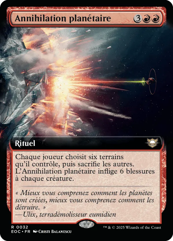 Annihilation planétaire — Edge of Eternities Commander — Magic: The Gathering