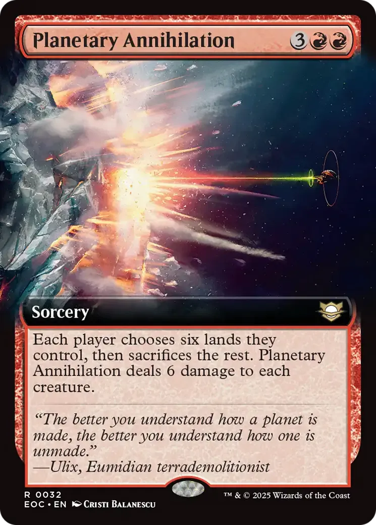 Annihilation planétaire — Edge of Eternities Commander — Magic: The Gathering