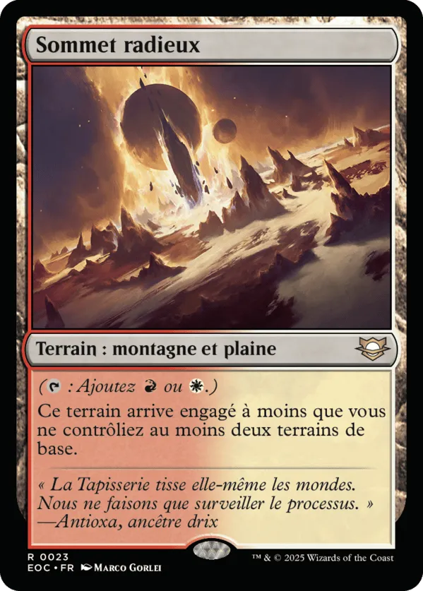 Sommet radieux — Edge of Eternities Commander — Magic: The Gathering