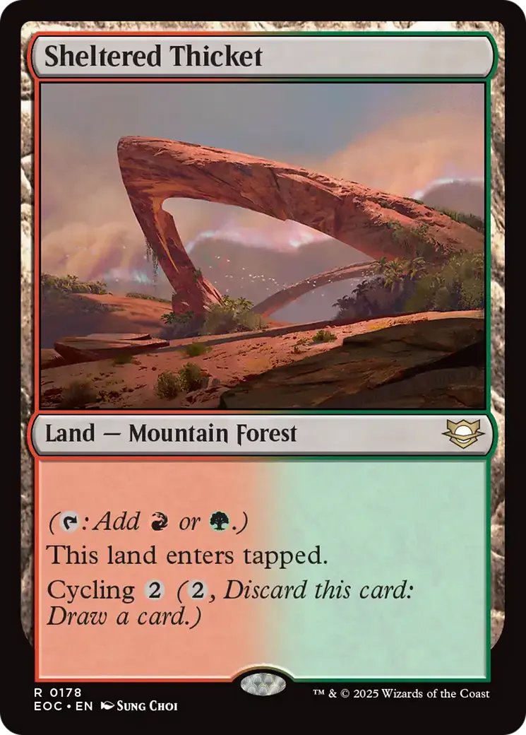 Sheltered Thicket — Edge of Eternities Commander — Magic: The Gathering
