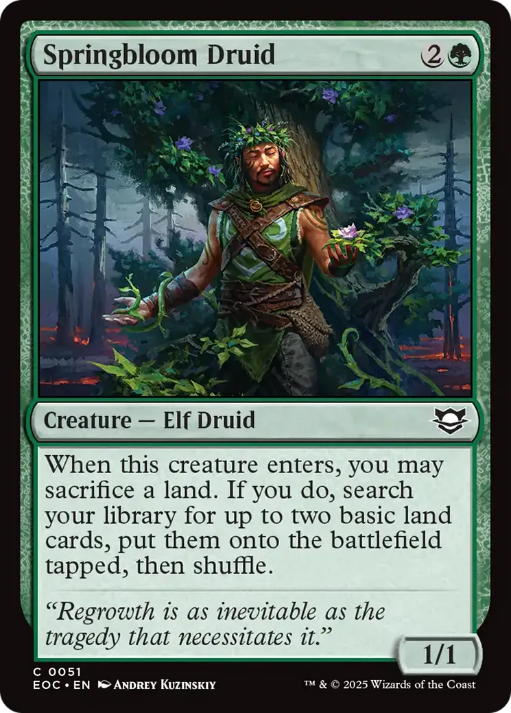 Springbloom Druid — Edge of Eternities Commander — Magic: The Gathering
