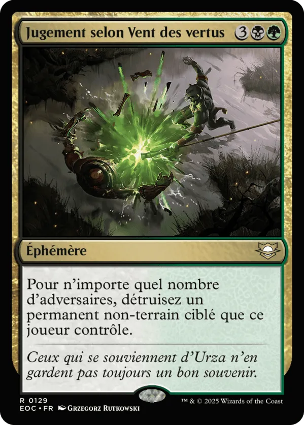 Jugement selon Vent des vertus — Edge of Eternities Commander — Magic: The Gathering