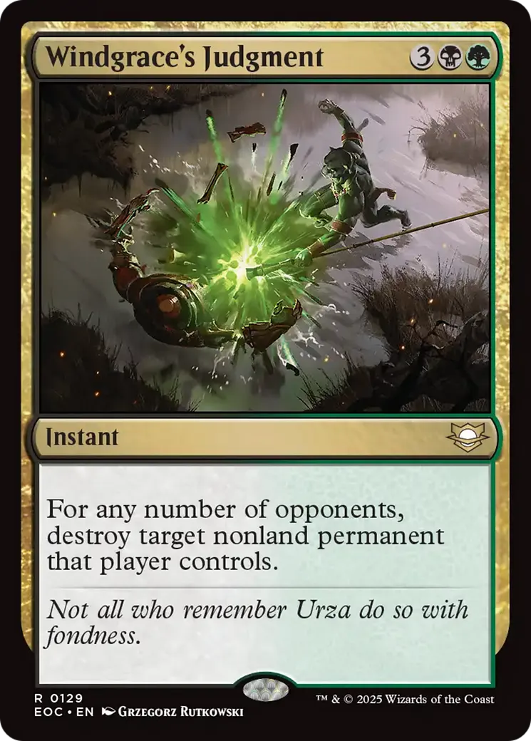 Jugement selon Vent des vertus — Edge of Eternities Commander — Magic: The Gathering