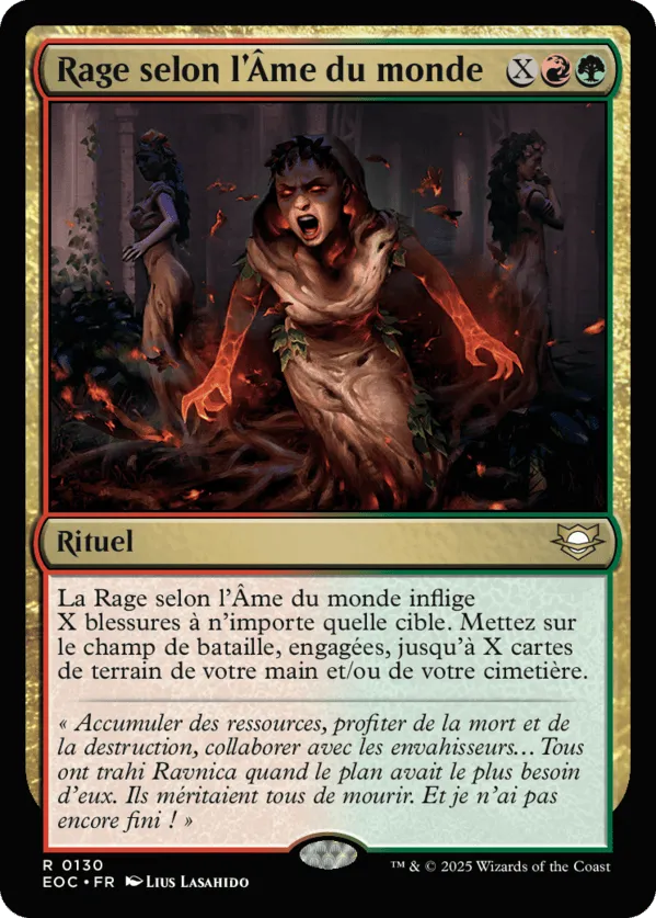Rage selon l'Âme du monde — Edge of Eternities Commander — Magic: The Gathering