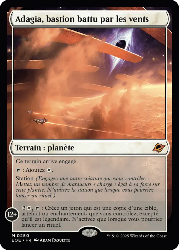 Adagia, bastion battu par les vents — Edge of Eternities — Magic: The Gathering