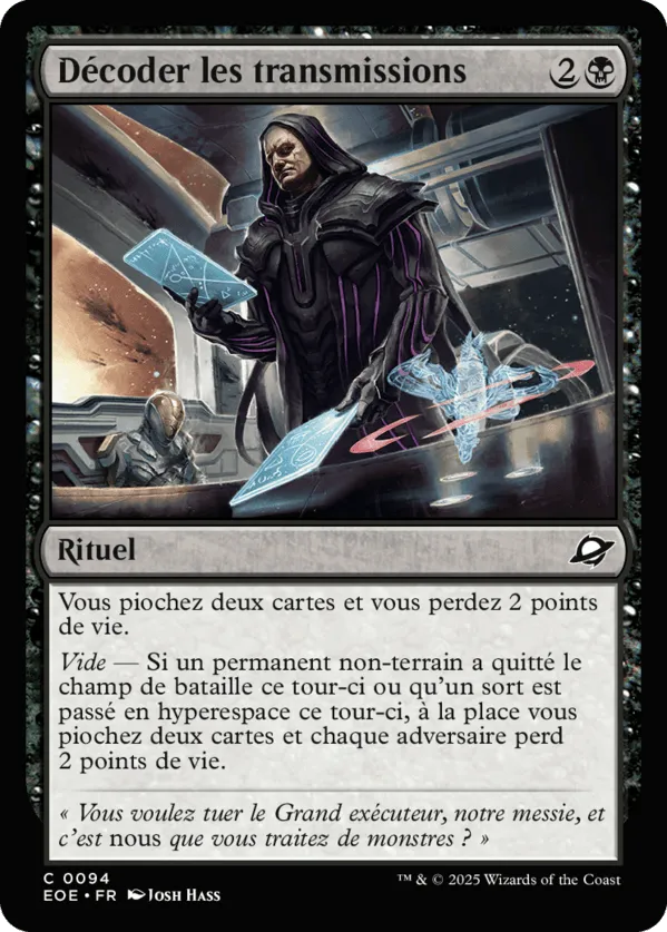 Décoder les transmissions from Edge of Eternities - Magic: The Gathering