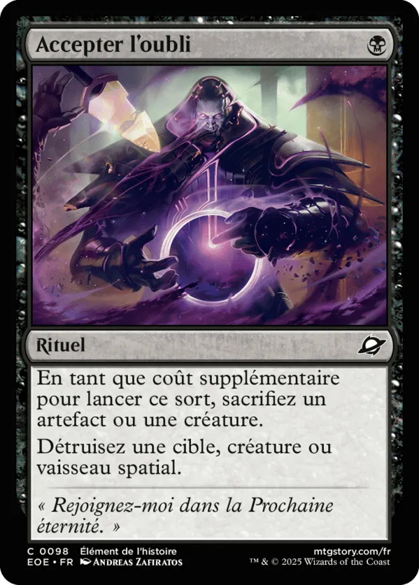 Accepter l'oubli from Edge of Eternities - Magic: The Gathering
