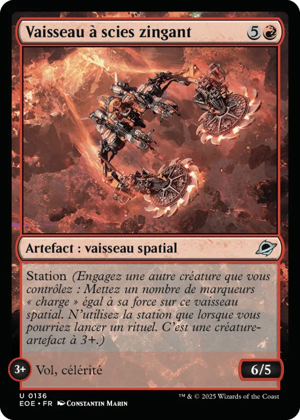 Vaisseau à scies zingant — Edge of Eternities — Magic: The Gathering